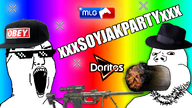 blunt clothes doritos glasses hat high impact_font mlg open_mouth rainbow stoned stubble subvariant:blowjob_gapejak subvariant:yellcel teeth text variant:chudjak variant:gapejak weed // 1920x1080 // 1017.2KB