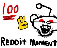 100 antenna drawception ear glasses hairy no_nose ok_hand_sign open_mouth red_eyes reddit reddit_moment redraw soyjak stubble text variant:snoojak // 600x500 // 45.7KB
