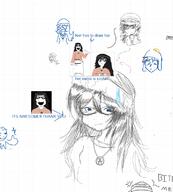 clothes female glasses hair oekaki variant:soytan whiteboard // 715x795 // 256.6KB