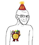 award bald birthday_hat glasses looking_at_you sharty smug soyanniversary soyjak soyjak_party stubble variant:soyak // 520x600 // 1.2MB