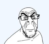 angry glasses hair he_will_always_be_a_gem jacksepticeye looking_at_you mustache neutral open_mouth soyjak stubble subvariant:fergus teeth template variant:feraljak youtube // 838x751 // 18.4KB