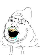 bald beard big_lips big_nose blush blushing clothes fixed_coloring_reupload glasses hoodie mustache soyjak stubble variant:bwcsheniqua white_background white_skin // 1000x1366 // 72.3KB