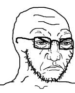 closed_mouth frown glasses punisher_face soyjak stubble variant:soyak // 644x800 // 44.1KB