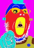 glasses pointing pointing_at_viewer soyjak stubble trend:colorjak variant:gapejak // 612x857 // 108.8KB