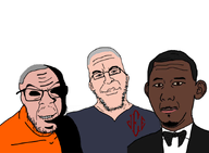 'p 'p_diddy beard black_skin blue_shirt bowtie brown_eyes brown_skin diddy_ahh_blvd_💀💀💀 diddyblud ear epstein glasses grey_hair hair jeffrey_epstein lips moustache nigger ominous orange_shirt p_diddy pedophile peter_scully pursed_lips sean_combs stubble subvariant:diddy_ahh_blvd trio variant:epsteinjak variant:feraljak variant:kuzjak // 896x660 // 221.8KB