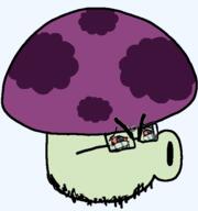 bloodshot_eyes crying glasses large_eyebrows mushroom plant plants_vs_zombies soyjak stubble variant:cryboy_soyjak video_game // 561x600 // 43.3KB