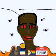 award badge brown_skin chapped_lips chud chud1 glasses namefags obsessed red_lips ribbon subvariant:chudjak_front variant:chudjak // 1000x1000 // 450.2KB