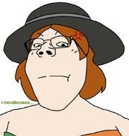 angry clothes female flag:ireland ginger glasses green_eyes hair hat ireland mick_(namefag) orange_hair subvariant:gapejak_female variant:gapejak // 800x844 // 11.8KB