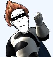 closed_mouth mask orange_hair smirking syndrome_(the_incredibles) the_incredibles variant:markiplier_soyjak // 755x801 // 317.6KB