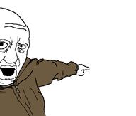 arm hand open_mouth pointing russia russo_ukrainian_war soyjak variant:unknown yevgeny_prigozhin // 712x603 // 13.3KB