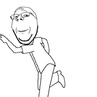 animated arm clothes dance full_body glasses glenn_quagmire hand leg poyopoyo poyunpoyun shoe skipping smile soyjak stubble subvariant:wholesome_soyjak variant:gapejak walking // 267x400 // 153.0KB