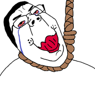 ack bloodshot_eyes crying hair hanging noose red_lips rope subvariant:gapechud suicide template variant:chudjak variant:gapejak white_skin // 1500x1375 // 49.2KB