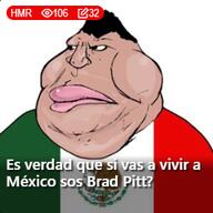 angry brad_pitt brown_skin clothes fat flag flag:mexico hair lips mexico meximutt obese soyjak spanish_text variant:meximutt yellow_sclera // 266x266 // 68.8KB