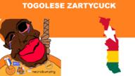 ack africa autism black_skin bloodshot_eyes discord flag:togo glasses hanging mymy ongezellig queen_of_spades rope series:cucks_around_africa slopjak subvariant:chudjak_front togo variant:chudjak zarty zartycuck // 1280x720 // 231.8KB