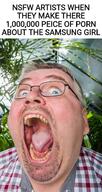 beard bernd_schmidt clothes coomer ear glasses hair irl irl_soy nsfw_artists open_mouth samsung_sam soyboy stubble text variant:gapejak white_skin // 500x937 // 109.7KB