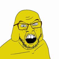 angry blood bloodshot_eyes clenched_teeth clothes cracked_teeth dog ear glasses janny music music_parody mustache nosebleed open_mouth pink_floyd prog_rock song soyjak stubble subvariant:feralrage suspenders the_wall variant:feraljak vein video yellow yellow_skin yellow_teeth // 720x720, 205.6s // 14.2MB