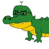 animal crocodile fangs glasses reptile schnappi variant:chudjak // 900x900 // 49.0KB