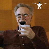 2soyjaks arm clothes coffee cup glasses hand holding_object irl mug open_mouth raypeat subvariant:fingerboy variant:a24_slowburn_soyjak variant:cobson // 400x400 // 45.8KB