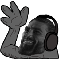 arm beard emoticon gigachad gray_skin hand headphones meta:not_oc muscles nas:gigachad series:yt_emote_jaks smile wave waving youtube