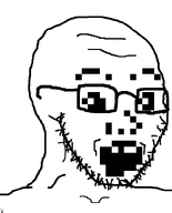 glasses hair microjak open_mouth pixel_art soyjak stubble teeth template variant:soyak // 644x800 // 10.0KB