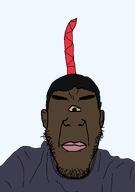 artist:H3K artist:toniylijani ayo_chill_the_fuck_out_yo big_lips blue_shirt brown_skin cyclops ear eye_of_rah eyebrow hair meta:op_took_a_selfie_of_xerself multicolored_hair nigger nose pink_lips red_hair series:joke_soyjaks stubble subvariant:chudplier subvariant:eye_of_rah subvariant:nuchudplier tiktok variant:chudjak variant:markiplier_soyjak wrinkles yellow_sclera zoomer_humor // 1748x2480 // 57.9KB
