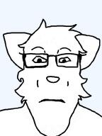 closed_mouth ear fur furry glasses hair neutral soyjak subvariant:furplier subvariant:neutralplier transparent_background variant:markiplier_soyjak // 600x800 // 68.3KB