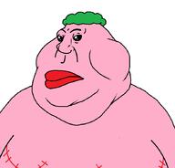 angry black_sclera green_hair obese pink_skin pooner red_lips subvariant:female_meximutt variant:meximutt // 888x849 // 24.2KB