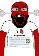 angry arm august august_1 auto_generated beard clothes country glasses open_mouth red soyjak steam subvariant:science_lover text variant:markiplier_soyjak wikipedia // 1440x2096 // 625.4KB