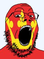 county crown flag flag:vestfold glasses hair norway open_mouth soyjak stubble teeth transparent_background variant:gapejak vestfold // 600x800 // 45.3KB