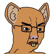 angry animal buck_teeth closed_mouth glasses hamster soyjak variant:chudjak // 588x593 // 60.3KB