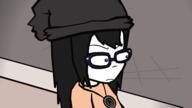 animated avengers beanie blue_eyes clothes glasses looking_at_you necklace ongezellig star_(symbol) style_emulation variant:soytan // 1920x1080 // 1.4MB