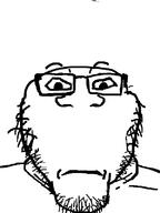 big_eyes eyes glasses short small_face stubble subvariant:markidivider variant:markiplier_soyjak // 600x800 // 12.3KB