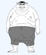 black_and_white chud fat glasses grey huge massive morbit nuanced obese shorts subvariant:beast subvariant:branigger subvariant:endmutt template tight variant:brandon // 2382x2847 // 60.6KB