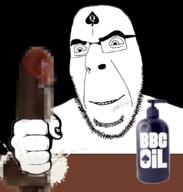 bbc censored fingernail glasses grin hand negro oil penis queen_of_spades smile soyjak stubble variant:cobson // 868x910 // 245.0KB