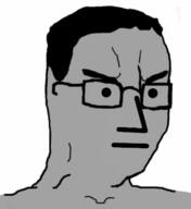 alternate closed_mouth glasses grey_skin hair npc soyjak variant:chudjak // 356x389 // 47.2KB