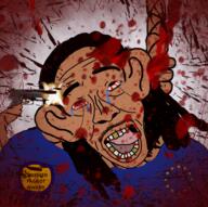 anti_euro award blood bloodshot_eyes brown_skin crying ear euromutt european_union female gore gun hair hanging meta:tagme most_obsessed_faggot_award mustache open_mouth rope soyjak suicide text variant:rizzjak // 1920x1910 // 3.7MB