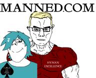 aryan blacked blacked_com blond blue_eyes blue_skin buff clanker closed_mouth clothes female glasses robot smile soyjak spade subvariant:chudjak_front subvariant:gapejak_female subvariant:terryjak text variant:chudjak variant:gapejak // 799x648 // 106.9KB