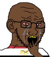 arab bloodshot_eyes brown_skin crying egypt flag:egypt glasses hand hand_over_mouth stubble subvariant:crying_soyak_ears2 variant:soyak yellow_teeth // 704x800 // 38.8KB