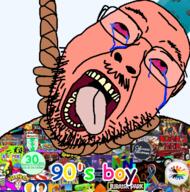 4chan 90s award beavis_and_butthead bill_nye bloodshot_eyes crash_bandicoot crying decadejak flag flag:progress_pride_flag gameboy glasses hanging home_improvement jurassic_park kidpix millenial mtv mustache nintendo_64 noahs_ark open_mouth ren_and_stimpy rope soyjak stubble tagme_logo tan_skin tetris the_goonies variant:bernd warheads // 711x719 // 366.7KB