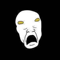 open_mouth soyjak tagme_character_name variant:feraljak yellow_eyes // 2048x2048 // 52.6KB