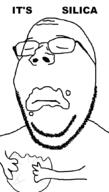 arm aspirin closed_eyes closed_mouth drugs frown glasses hand holding_object its_over meds silica_gel stubble subvariant:wholesome_soyjak text variant:gapejak // 600x1053 // 36.3KB