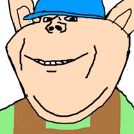 blue_hat brown_shirt clothes ear elf_ears green_shirt incredibox pillar_chase_2 smile teeth uncle_samsonite variant:impish_soyak_ears white_skin // 1280x1280 // 292.3KB