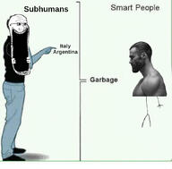 argentina gigachad glasses hand italy nas:gigachad open_mouth soyjak stubble subvariant:sprokejak text variant:soyak // 1054x1037 // 94.6KB