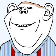 artist:sabiopajin bald buttoned_shirt clean_shaven closed_mouth collared_shirt double_chin ear looking_at_you shaun_fields smile soyjak suspenders teeth template this_is_england transparent_background user=sabiopajin variant:impish_soyak_ears // 1025x1025 // 62.0KB