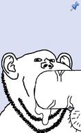 badge blowjob blue_background cum faggot gay meta:pornographic_content nsfw open_mouth penis pubic_hair sex soyjak sticky stubble subvariant:blowjob_impish_soyak_ears template testicles variant:impish_soyak_ears vein veiny_cock // 600x976 // 26.0KB