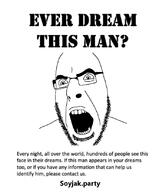 angry glasses meme open_mouth soyjak soyjak_party stubble teeth text variant:cobson // 714x827 // 179.5KB