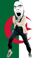 algeria angry animated country crescent dance flag full_body gangnam_style glasses irl open_mouth soyjak star star_and_crescent stubble variant:cobson // 300x460 // 499.9KB