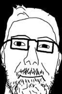 closed_mouth ear glasses hair linus_tech_tips soyjak stubble variant:linus_tech_tips // 605x908 // 42.4KB