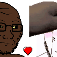 2soyjaks animated bbc black_skin blush closed_eyes closed_mouth glasses heart love petpet queen_of_spades smile soyjak stubble variant:cobson variant:soyak // 1134x560 // 218.2KB