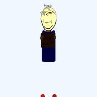 3d animated black_sclera dave_and_bambi do_you_accept friday_night_funkin' full_body glasses hair holding_object red_eyes smile soyjak stubble subvariant:wholesome_soyjak text variant:gapejak // 1000x1000 // 76.7KB